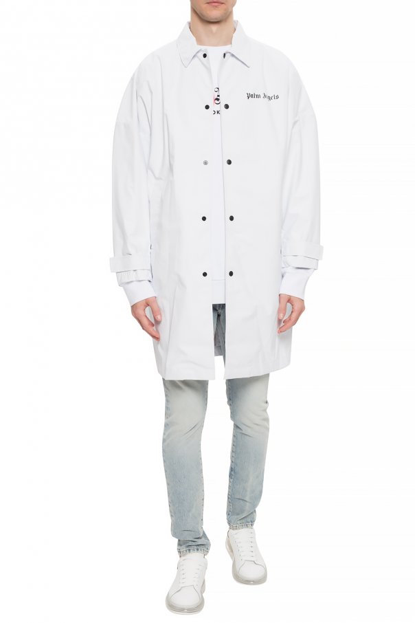 White Printed sweatshirt Palm Angels - SchaferandweinerShops